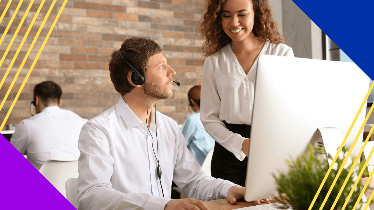 Team of Technical Support Working in Modern Office